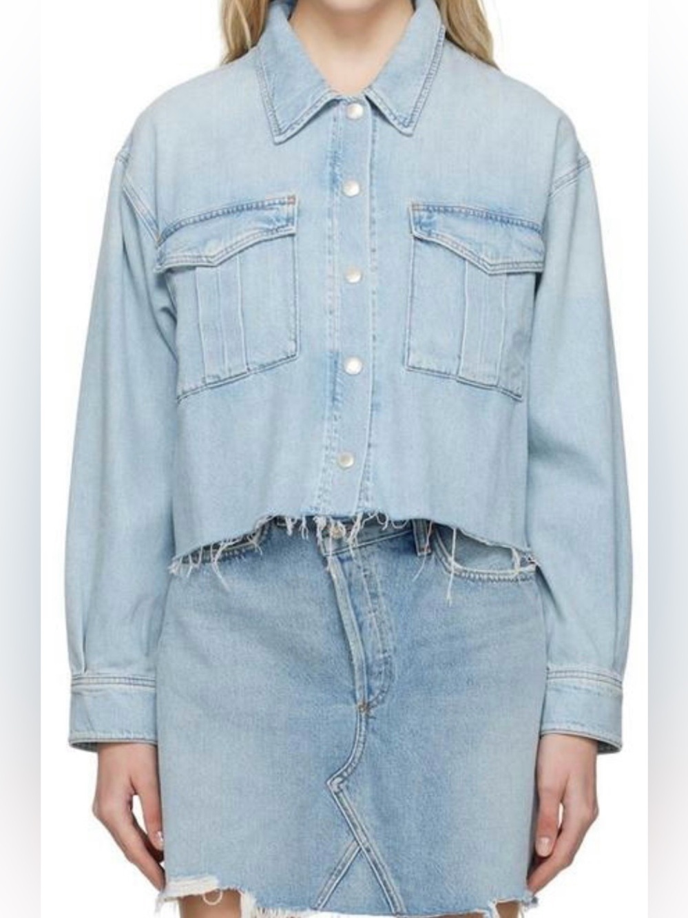Agolde NYX Quiet Luxury Oversized Baggy Cowgirl Boho Chic Denim Jacket XL